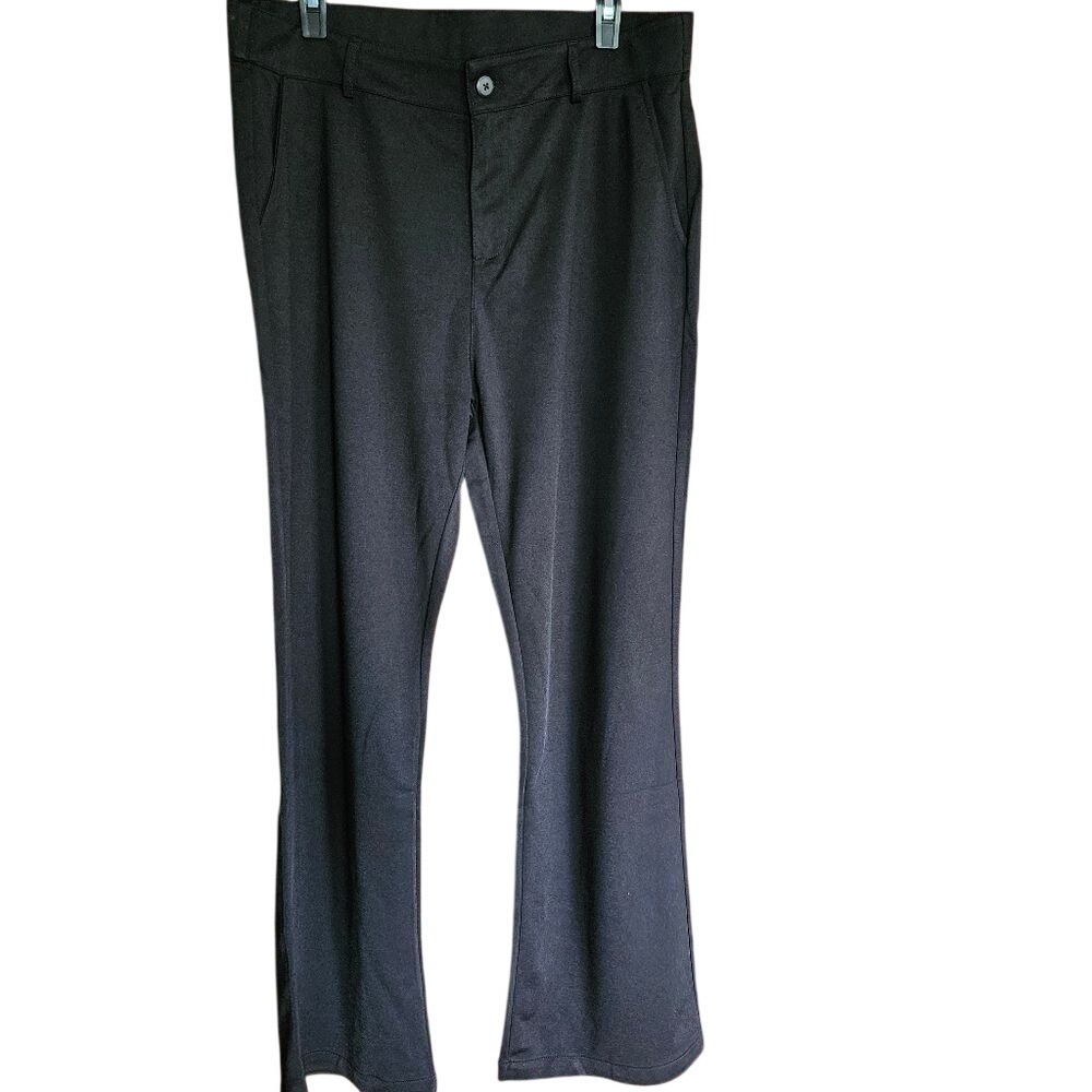 Baman Womens Size 16‎  XL Black Straight Leg Dress Pants Office-Ready Slacks NEW